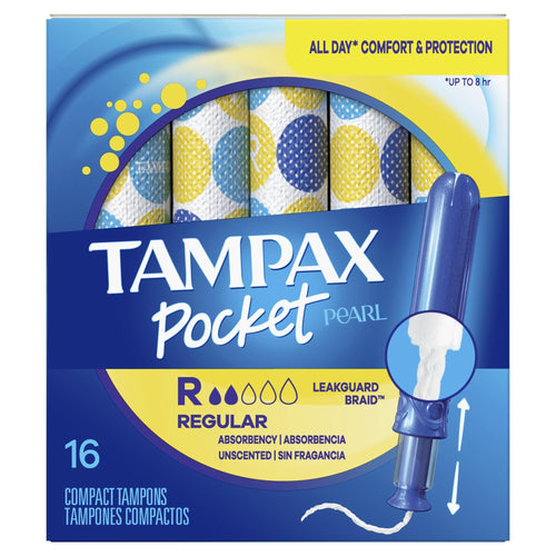 Tampax Pocket Pearl Tampons, Unscented, Regular Absorbency, 16 Ct EasyOptionXY LLC