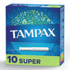Tampax Cardboard Tampons Super Absorbency, Anti-Slip Grip, LeakGuard Skirt, Unscented, 10 Count EasyOptionXY LLC