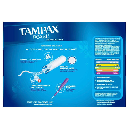 Tampax Pearl Advanced Grip Super Absorbency 96 Count EasyOptionXY LLC