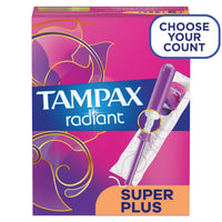 Tampax Radiant Tampons with LeakGuard Braid, Super Plus Absorbency, 14 Count EasyOptionXY LLC