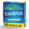 Tampax Cardboard Tampons Regular Absorbency, Anti-Slip Grip, LeakGuard Skirt, Unscented, 10 Count EasyOptionXY LLC