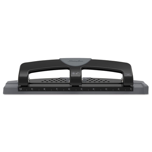 Swingline 12-Sheet Smarttouch Three-Hole Punch, 9/32" Holes, Black/Gray EasyOptionXY LLC