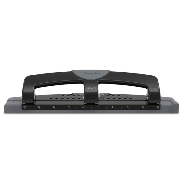 Swingline 12-Sheet Smarttouch Three-Hole Punch, 9/32" Holes, Black/Gray EasyOptionXY LLC