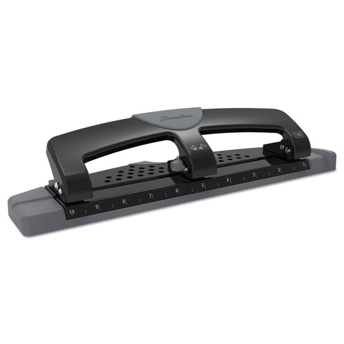 Swingline 12-Sheet Smarttouch Three-Hole Punch, 9/32" Holes, Black/Gray EasyOptionXY LLC