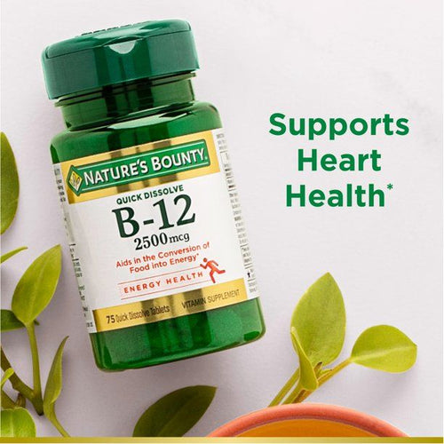 Nature's Bounty Vitamin B12 Quick Dissolve Tablets; 2500 mcg; 75 Count EasyOptionXY LLC