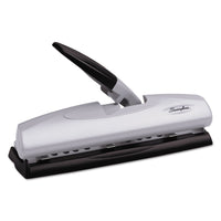 Swingline 20-Sheet Light-Touch Desktop Two-to-Seven-Hole Punch, 9/32" Holes, Metal, Silver/Black EasyOptionXY LLC