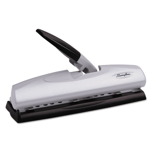 Swingline 20-Sheet Light-Touch Desktop Two-to-Seven-Hole Punch, 9/32" Holes, Metal, Silver/Black EasyOptionXY LLC