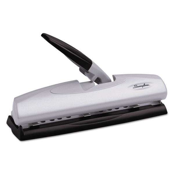 Swingline 20-Sheet Light-Touch Desktop Two-to-Seven-Hole Punch, 9/32" Holes, Metal, Silver/Black EasyOptionXY LLC