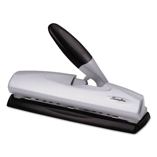 Swingline 20-Sheet Light-Touch Desktop Two-to-Seven-Hole Punch, 9/32" Holes, Metal, Silver/Black EasyOptionXY LLC