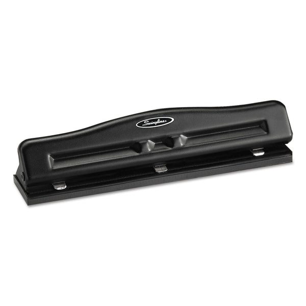 Swingline 11-Sheet Commercial Adjustable Three-Hole Punch, 9/32" Holes, Black EasyOptionXY LLC
