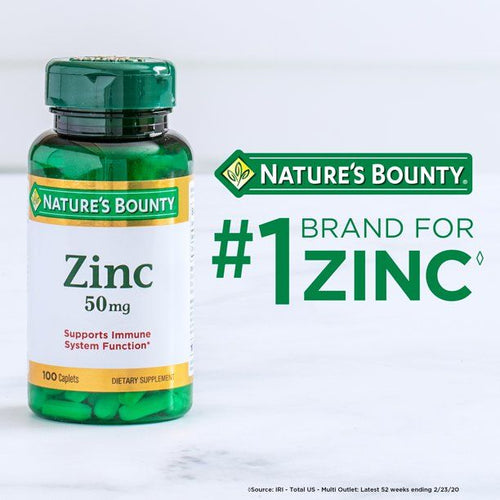Nature's Bounty Zinc Supports Immune System Caplets; 50 mg; 200 Count EasyOptionXY LLC