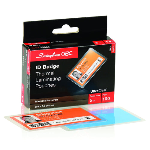 GBC Ultra Clear Thermal Laminating Pouches ID Size 5 mil 100 Pack - Laminating EasyOptionXY LLC