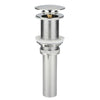 Bathroom Sink Overflow Pop Up Drain Assembly w/ Lift Rod, Chrome Plated