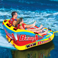 WOW Sports Big Bubba Hi Vis 2 Person Towable Water Tube For Pool and Lake Jupiter Gear