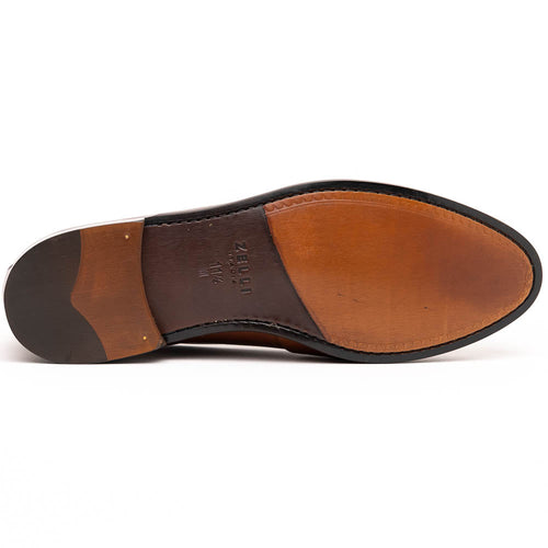 15-203-CHL SAVANNAH Calfskin Penny Loafer, Chili Zelli Italia