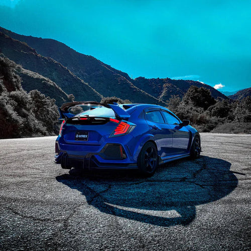 AlphaRex 16-21 Honda Civic Hatchback NOVA-Series Prismatic LED Tail Lights Black Smoke OffRoadUSA.com