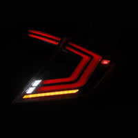 AlphaRex 16-21 Honda Civic Hatchback NOVA-Series Prismatic LED Tail Lights Black Smoke OffRoadUSA.com