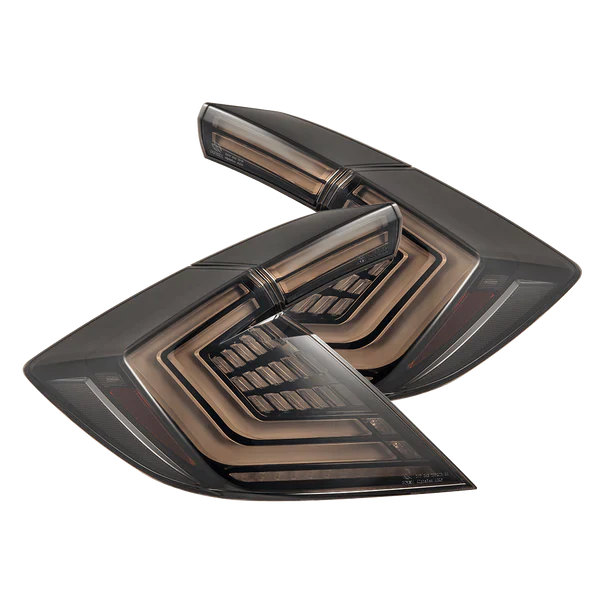 AlphaRex 16-21 Honda Civic Hatchback NOVA-Series Prismatic LED Tail Lights Black Smoke OffRoadUSA.com