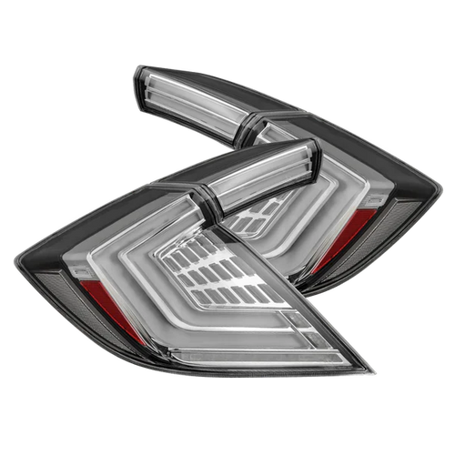 AlphaRex 16-21 Honda Civic Hatchback NOVA-Series Prismatic LED Tail Lights Clear OffRoadUSA.com