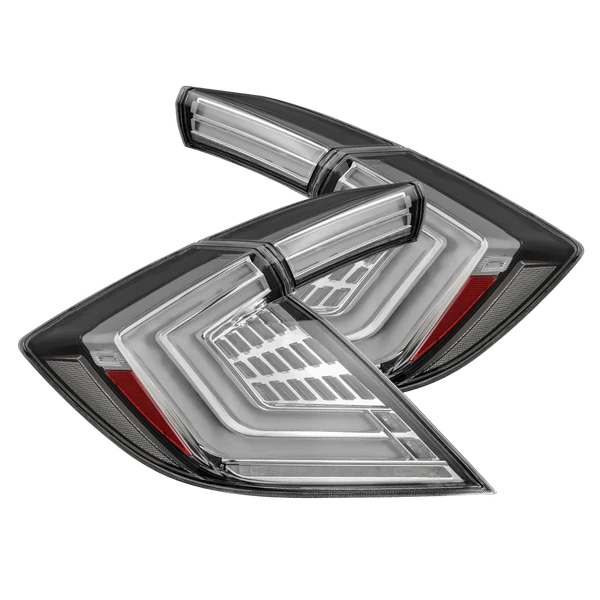 AlphaRex 16-21 Honda Civic Hatchback NOVA-Series Prismatic LED Tail Lights Clear OffRoadUSA.com