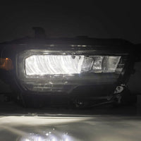 AlphaRex 16-23 Toyota Tacoma LUXX-Series LED Crystal Headlights Black OffRoadUSA.com