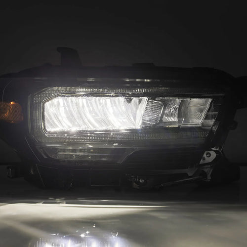 AlphaRex 16-23 Toyota Tacoma LUXX-Series LED Crystal Headlights Black OffRoadUSA.com