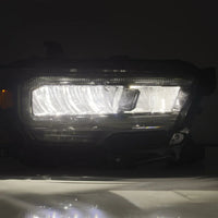 AlphaRex 16-23 Toyota Tacoma LUXX-Series LED Crystal Headlights Black OffRoadUSA.com