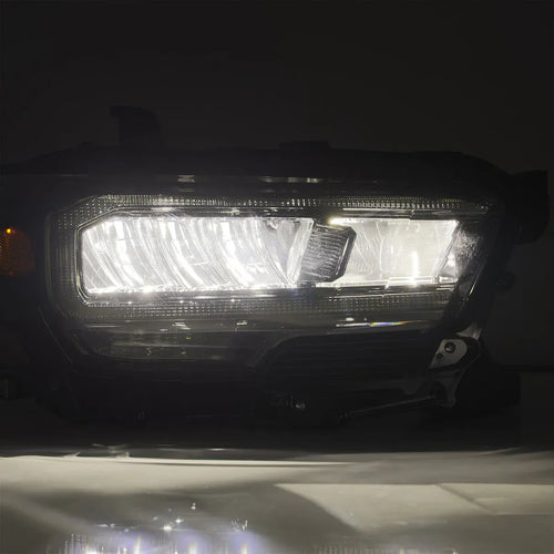 AlphaRex 16-23 Toyota Tacoma LUXX-Series LED Crystal Headlights Black OffRoadUSA.com