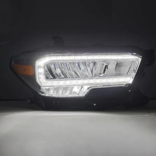 AlphaRex 16-23 Toyota Tacoma LUXX-Series Crystal Headlights - Chrome OffRoadUSA.com