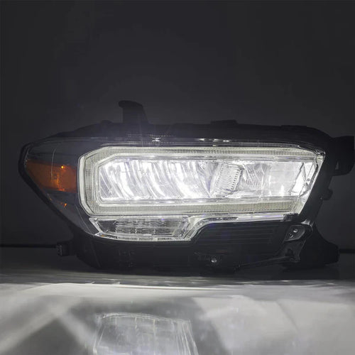 AlphaRex 16-23 Toyota Tacoma LUXX-Series Crystal Headlights - Chrome OffRoadUSA.com