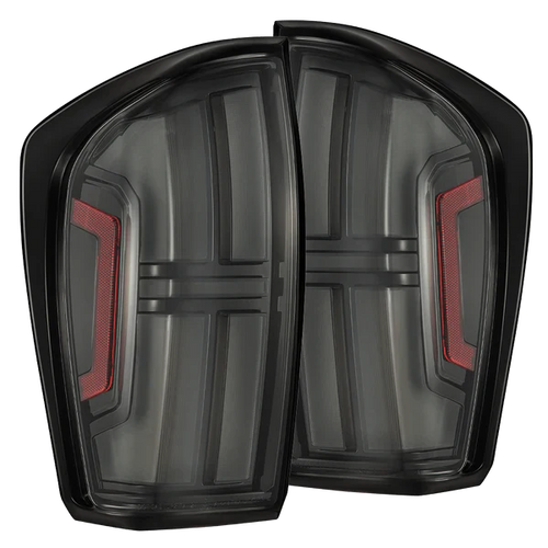 AlphaRex 16-23 Toyota Tacoma NOVA-Series Prismatic LED Tail Lights Black OffRoadUSA.com