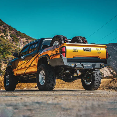 AlphaRex 16-23 Toyota Tacoma NOVA-Series Prismatic LED Tail Lights Black OffRoadUSA.com