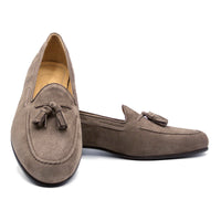 Zelli Italia 16-580-MOC NAPLES Italian Kid Suede Tassel Loafer, Mocha