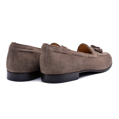Zelli Italia 16-580-MOC NAPLES Italian Kid Suede Tassel Loafer, Mocha