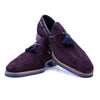Zelli Italia 16-625-BDX CRAWFORD Sueded Goatskin & Crocodile Tassel Loafer,