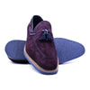 Zelli Italia 16-625-BDX CRAWFORD Sueded Goatskin & Crocodile Tassel Loafer,