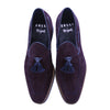 Zelli Italia 16-625-BDX CRAWFORD Sueded Goatskin & Crocodile Tassel Loafer,