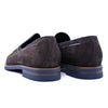 Zelli Italia 16-628-BRN CARMEN Sueded Goatskin & Crocodile Tassel Loafer, Brown
