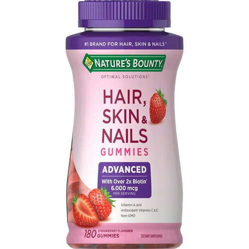 Nature's Bounty Advanced Strawberry Gummies; 6000 mcg Biotin; 180 Count EasyOptionXY LLC