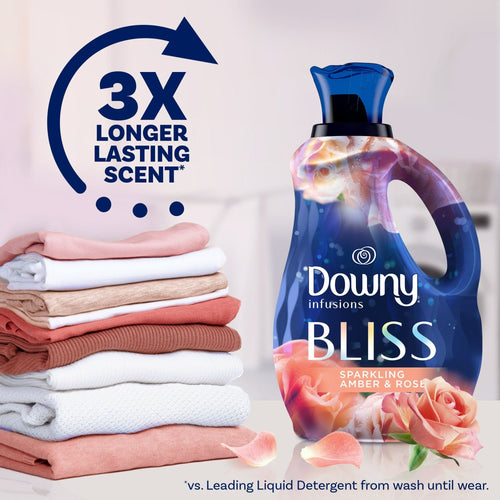Downy Infusions Liquid Fabric Softener, Bliss, Sparkling Amber & Rose, 101 fl oz EasyOptionXY LLC