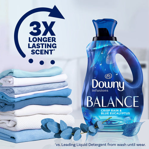 Downy Infusions Laundry Fabric Softener Liquid, BALANCE, Crisp Rain and Blue Eucalyptus, 101 fl oz EasyOptionXY LLC