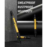 Nicpro 3Pcs 1.3 mm Mechanical Pencils Set with 36 Lead Refill, 3 Eraser, Weatherproof Metal Barrel, Heavy Duty Carpenter Pencil for Outdoor Marking Drafting Drawing Sketching Woodworking - with Case EasyOptionXY LLC