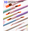 Nicpro 10PCS Pastel Watercolor Brushes Set, Professional Water Color Paint Brush, Pointed Round, Cat Tongue, Liner, Dagger, Wash for Adult, Beginers, Watercolor, Inks, Gouache - with Holder & Bag EasyOptionXY LLC