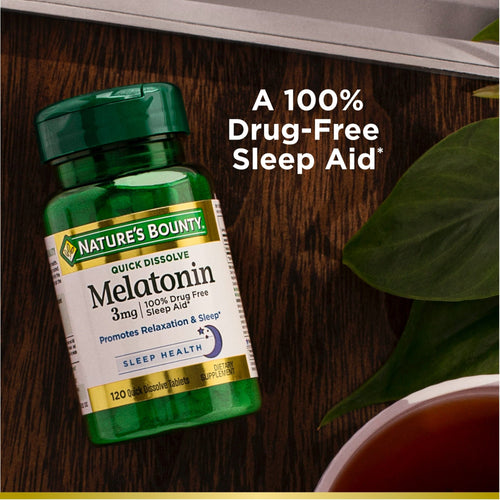 Nature's Bounty Melatonin Supplement Quick Dissolve Tablets; 3 mg; 240 Count EasyOptionXY LLC