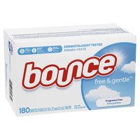 Bounce Free & Gentle Dryer Sheets, 180 Ct, Unscented EasyOptionXY LLC