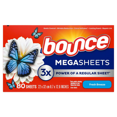 Bounce Mega Dryer Sheets, Fresh Breeze, 80 Count EasyOptionXY LLC