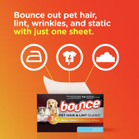 Bounce Pet Hair and Lint Guard Mega Dryer Sheets, Fresh Scent, 160 Ct EasyOptionXY LLC