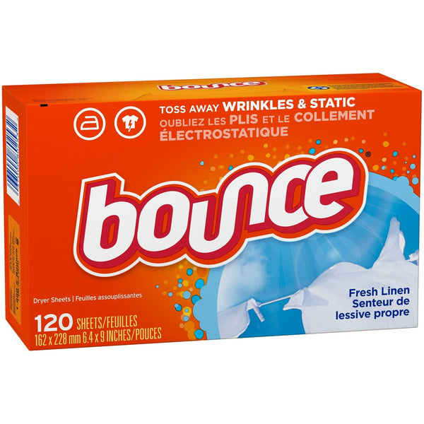 Bounce Fresh Linen Scented Fabric Softener Dryer Sheets, 120 Count EasyOptionXY LLC