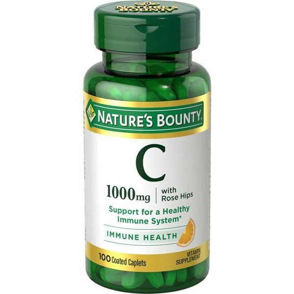 Nature's Bounty Vitamin C + Rose Hips; 1000 mg; 100 Coated Caplets EasyOptionXY LLC