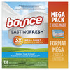 Bounce Lasting Fresh Mega Dryer Sheets, 130 ct, Outdoor Fresh & Clean Fabric Softener Sheets EasyOptionXY LLC